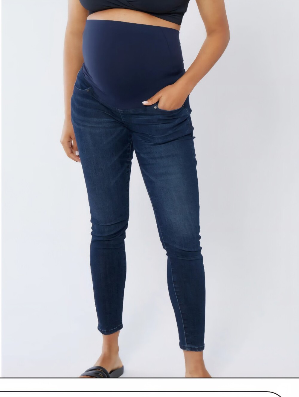 Ingrid & Isabel, Maternity Dark Blue Skinny Jeans - Comfort Waistband